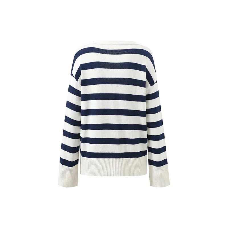 contrast stripe oversized cardigan-1
