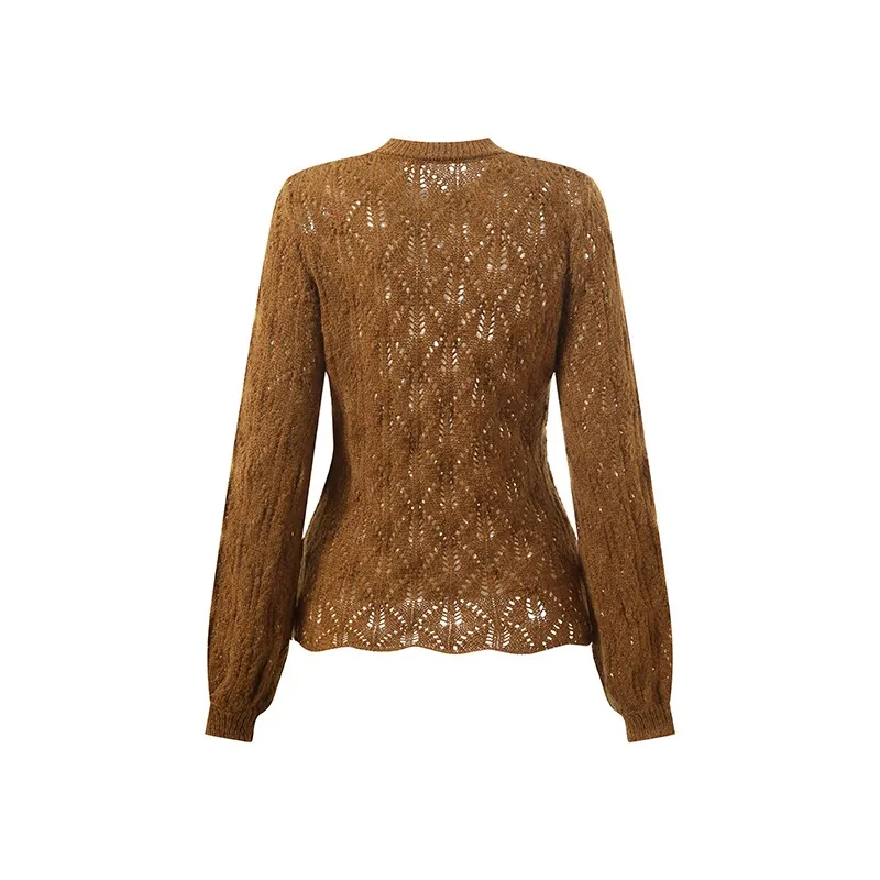 Pointelle Crewneck Sweater-1