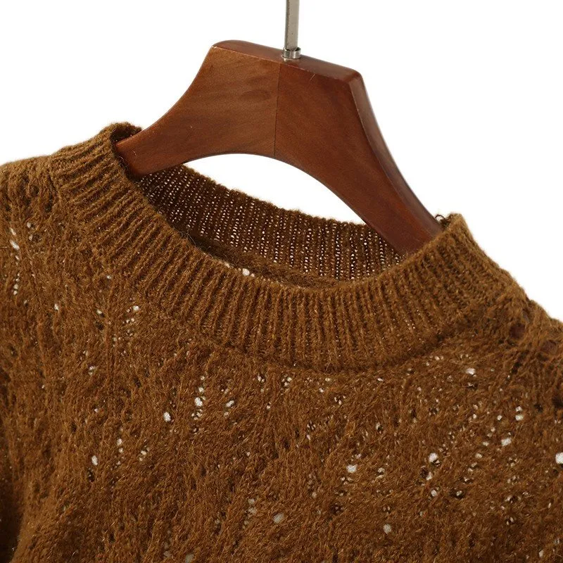 Pointelle Crewneck Sweater-2
